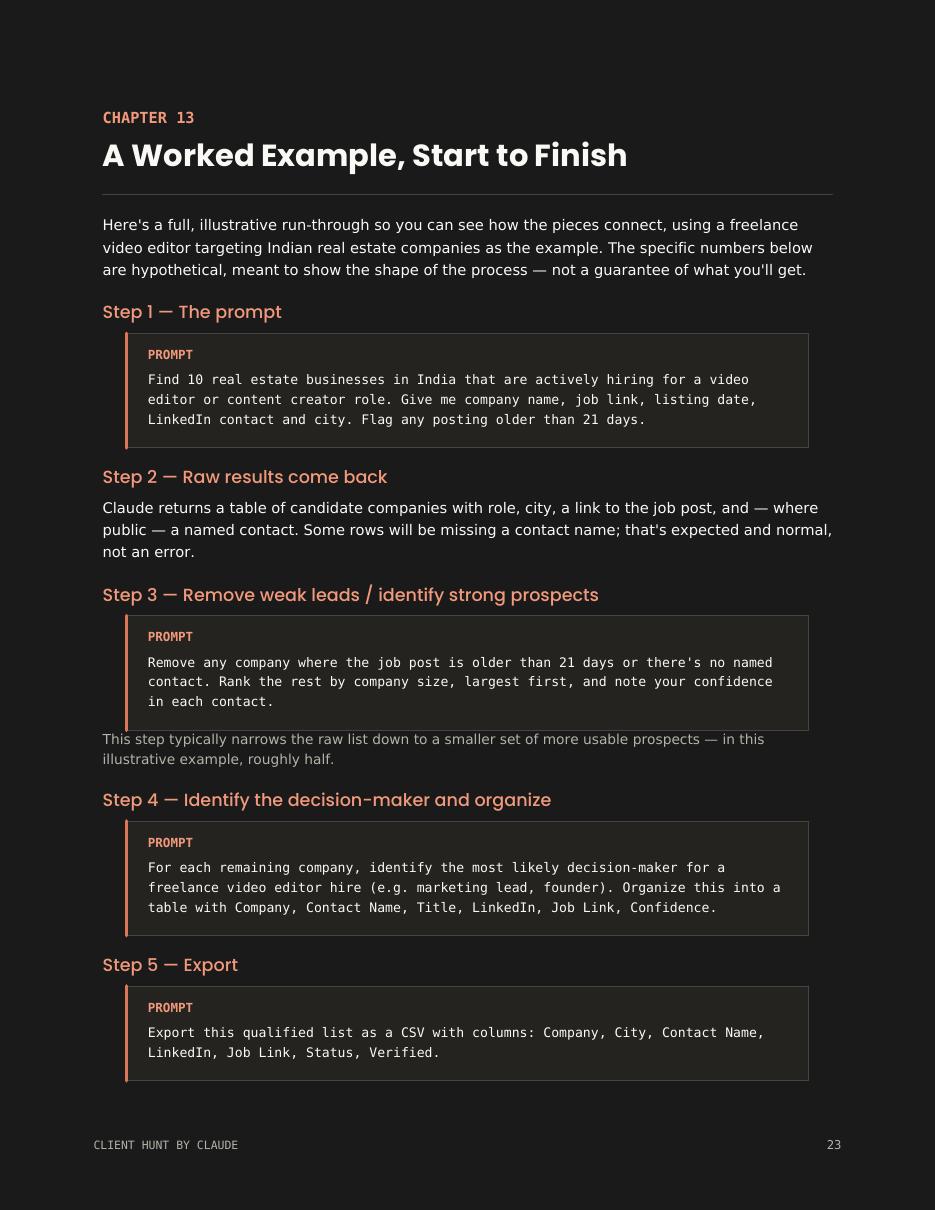 Worked example chapter