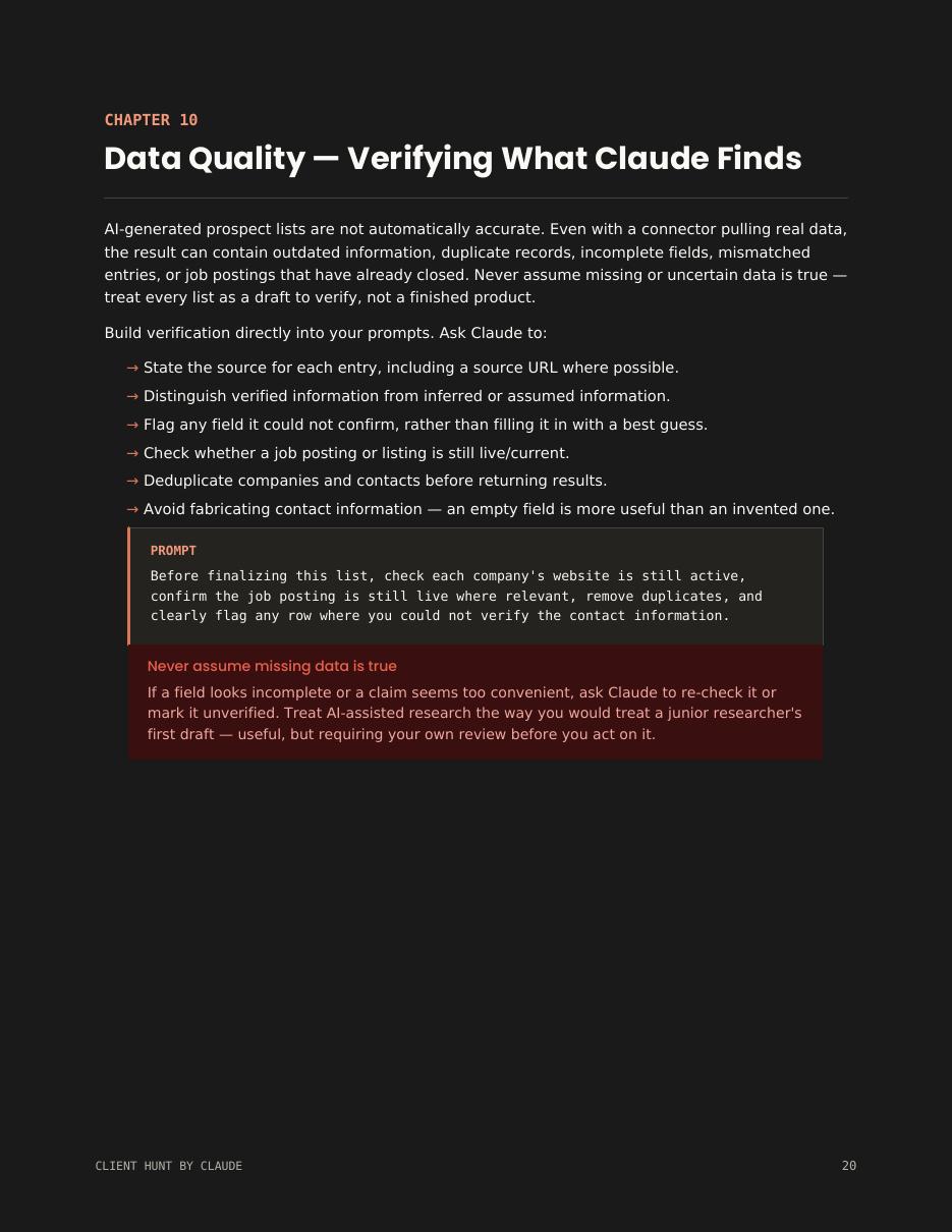 Data verification chapter